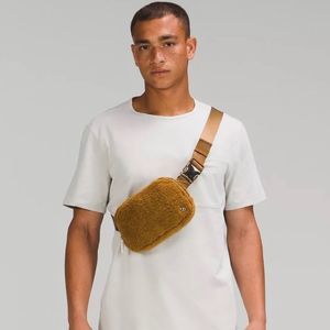 Lululemon everywhere fleece belt bag in burnt caramel